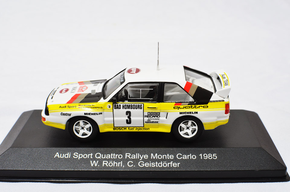 CHRISTIAN GEISTDÖRFER, WALTER RÖHRL 1985 HB AUDI TEAM AUDI SPORT QUATTRO 1:43